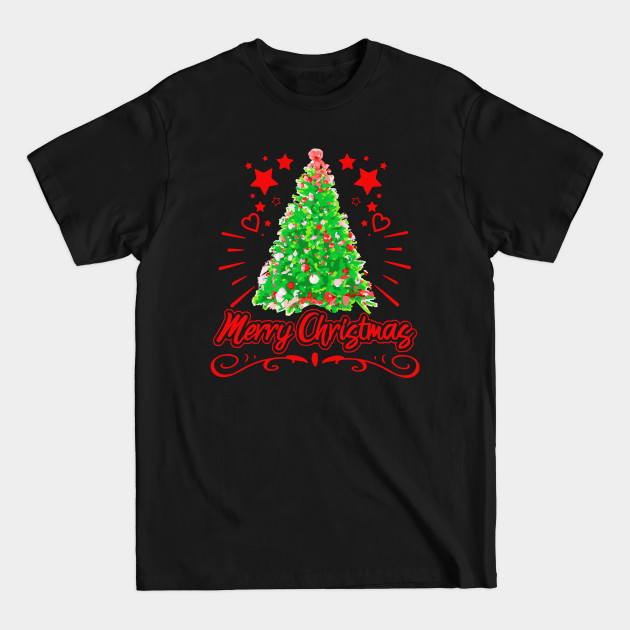 Disover Christmas Tree Merry Christmas Red - Tree Christmas - T-Shirt