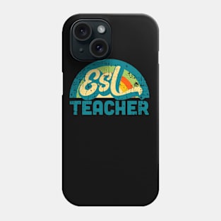 ESL Teacher Souvenir Retro Vintage Distressed Style Phone Case