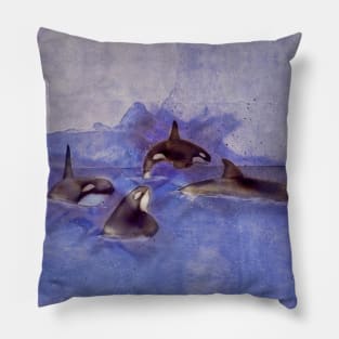 Glacier Whales Pillow