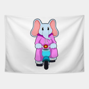 Elephant with Bicycle Tapestry