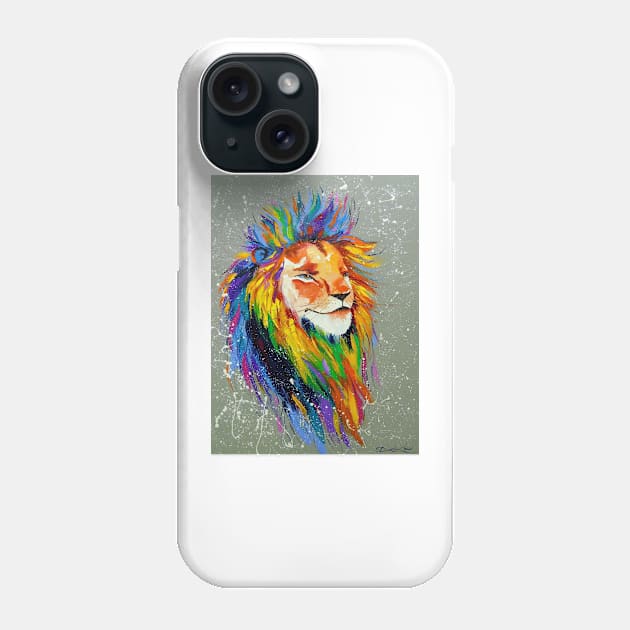 Rainbow Lion Phone Case by OLHADARCHUKART