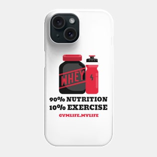 Workout Motivation | Nutrition Vs Exercise Phone Case