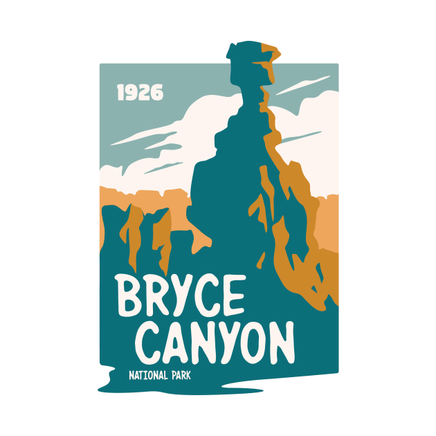 Utah Bryce Canyon National Park Retro Vintage Design by Terrybogard97