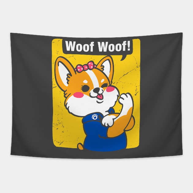 Woof Woof Tapestry by zerobriant