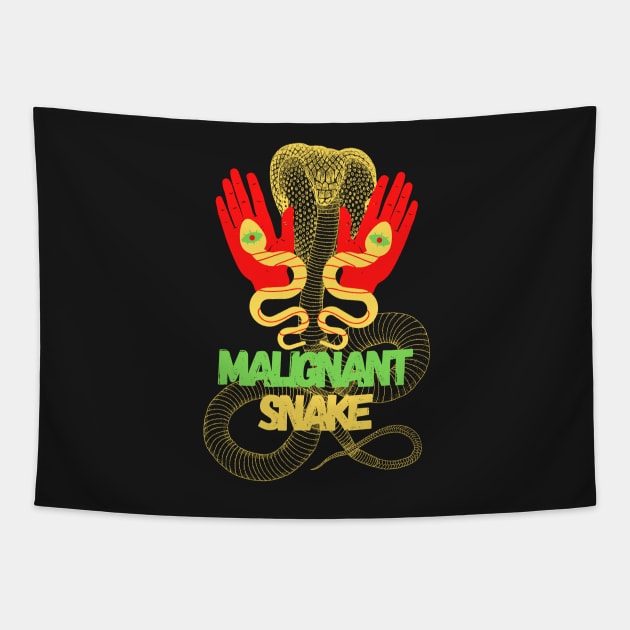 evil snake, sinister symbol: extroverted colors Tapestry by JENNEFTRUST