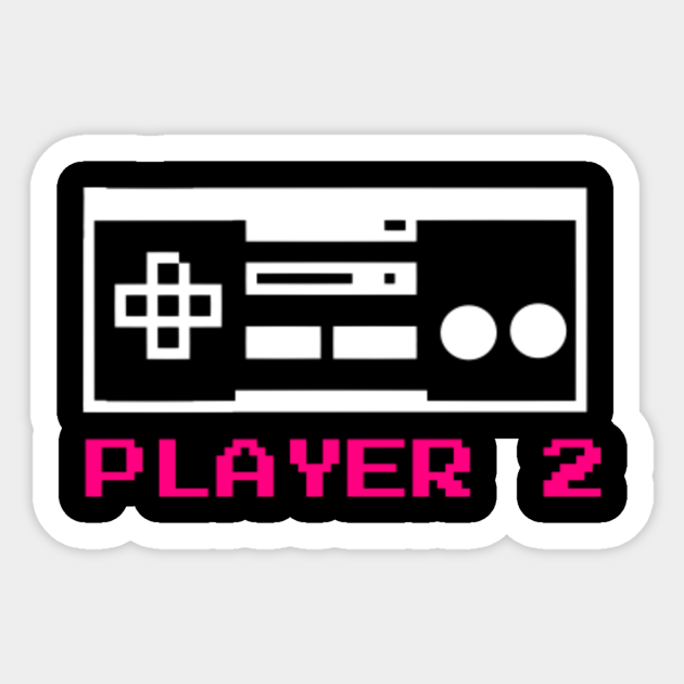 8 BIT PLAYER 2 COUPLE Sticker - Couple - Sticker