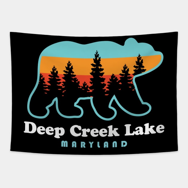 Deep Creek Lake Maryland Bear Deep Creek Lake Tapestry by PodDesignShop