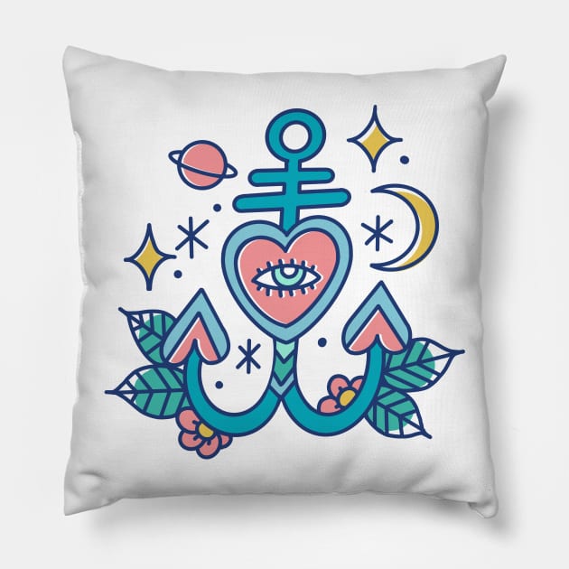 Anchor lucky charm Pillow by Paolavk