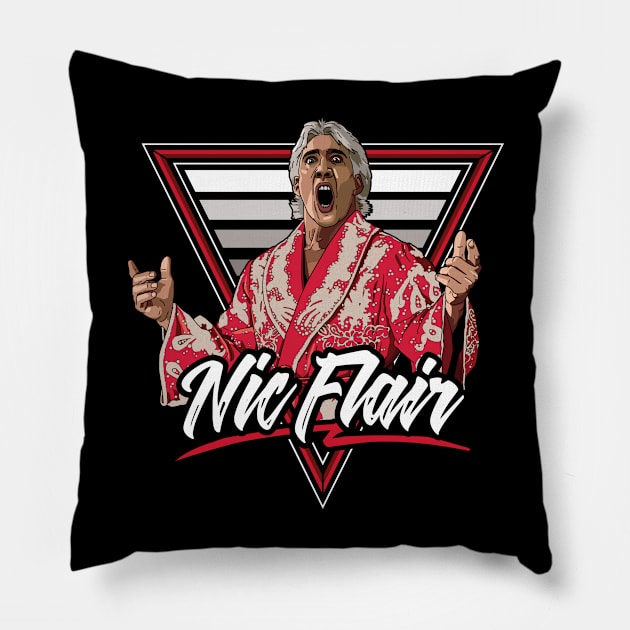 Nic Flair Pillow by RetroReview