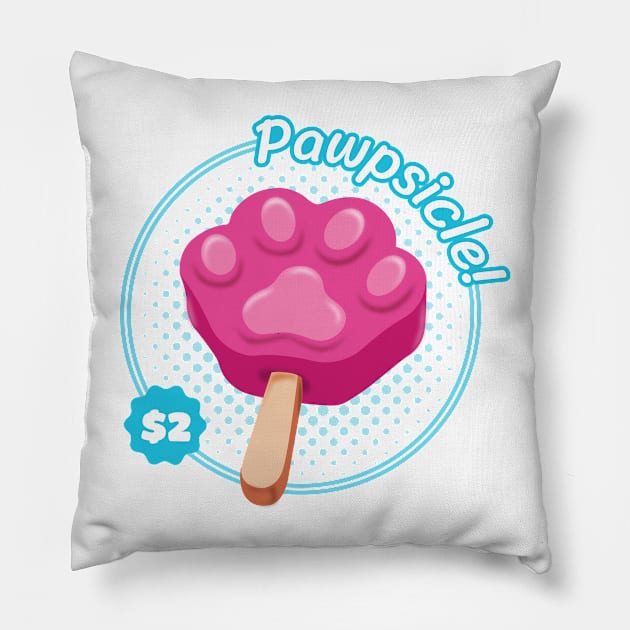 Pawpsicle Ice Cream Alternate Color Pillow by Cinestore Merch