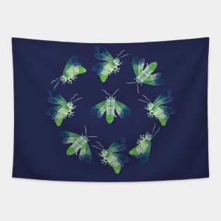 Fireflies Glowing Nights II Tapestry