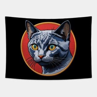 Russian Blue Eyes Embroidered Patch Tapestry