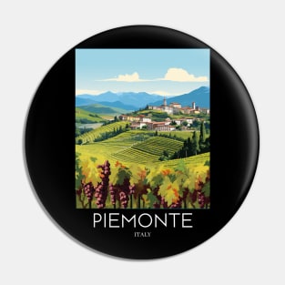 A Pop Art Travel Print of Piemonte - Italy Pin