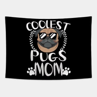 Glasses Coolest Pugs Dog Mom Tapestry