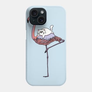 Flamingo and persian cat Phone Case