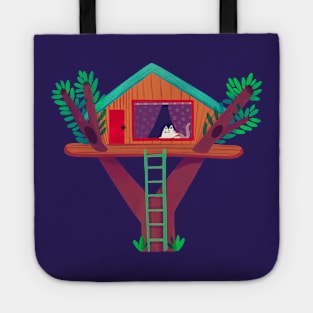 Cat tree house Tote