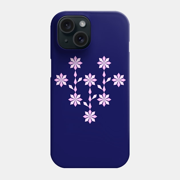 Winter floral pink heart design, version one Phone Case by kindsouldesign