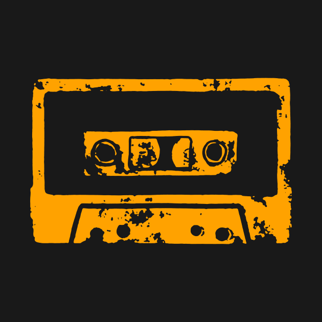 Orange Cassette Tape by LordNeckbeard