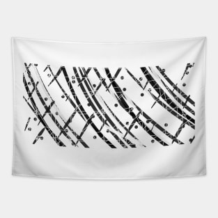 Black lines and white dots Tapestry