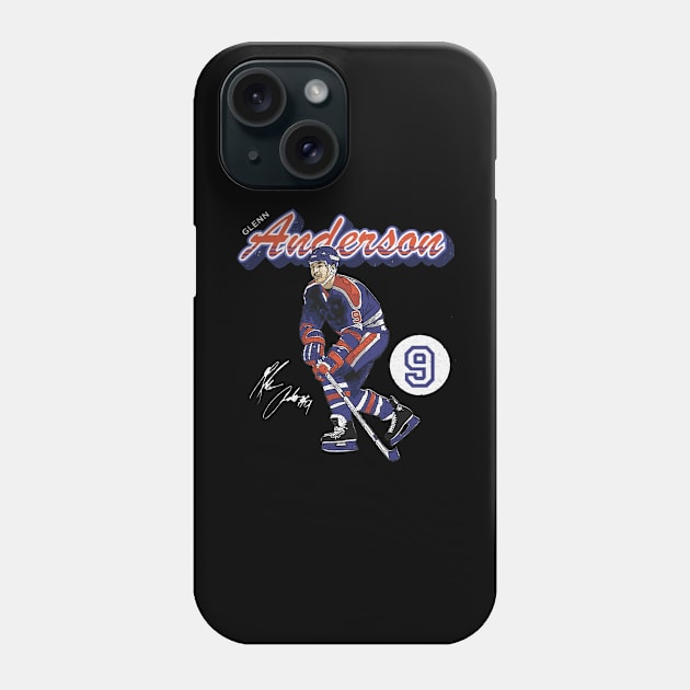 Glenn Anderson Edmonton Retro Script Phone Case by lavonneroberson