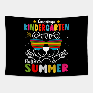 Goodbye kindergarten Graduation 2024 Hello Summer Tiger Tapestry