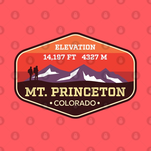 Mt Princeton Colorado - 14ers Mountain Climbing Badge by TGKelly