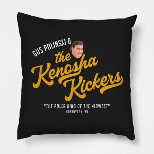 Gus Polinski & The Kenosha Kickers - vintage logo Pillow