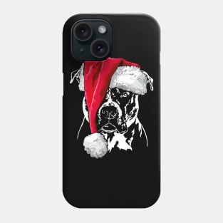 Funny Pitbull Santa Christmas dog mom gift Phone Case