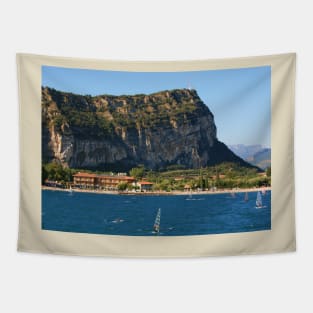 Windsurfers at Torbole, Lake Garda Tapestry