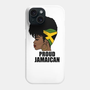Jamaica Flag, Proud Jamaican Woman, Jamaica Flag, Afro Rasta Phone Case