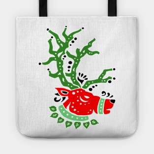 Colorful Reindeer Christmas Tote