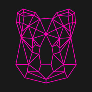 Pink Geometric Quokka Line Art T-Shirt