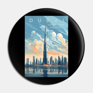 Dubai, UAE, Burj Khalifa, Travel Print Wall Art, Home Décor, Gift Art Pin