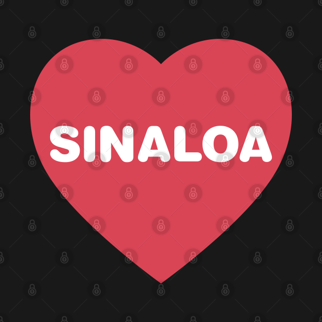 Disover Sinaloa Mexico Bold Red Heart - Sinaloa - T-Shirt