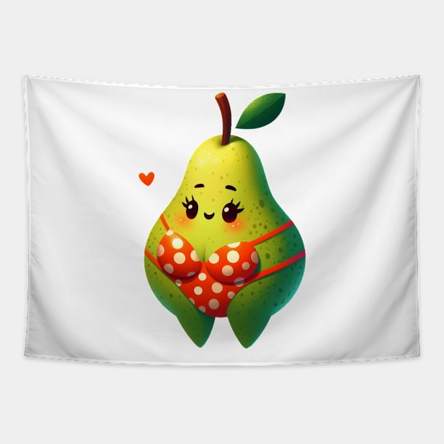 Cute Pear Tapestry by Dmytro