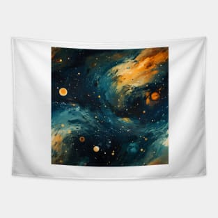 Van Gogh Starry Night Outer Space Pattern 1 Tapestry