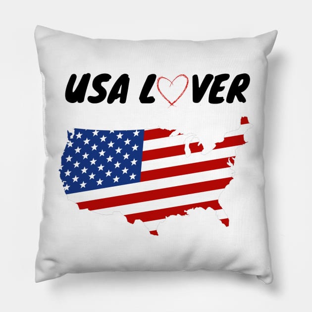 Usa Lover Pillow by Simple D.