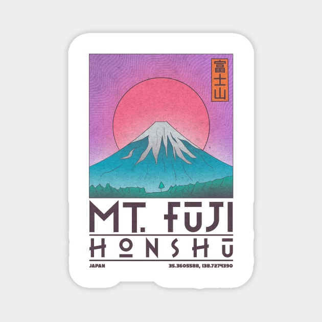 Mt Fuji, Honshu, Japan Magnet by JDP Designs