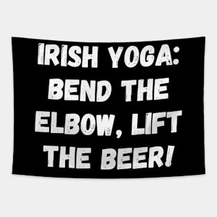 Irish yoga: bend the elbow, lift the beer! St. Patrick’s Day Tapestry