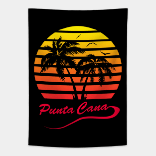 Punta Cana 80s Sunset Tapestry