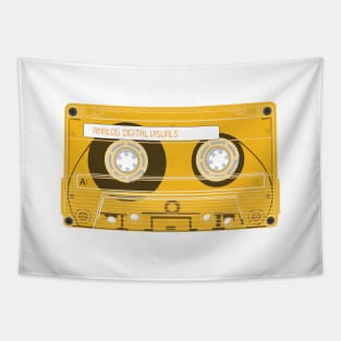 Cassette Tape (Orange-Yellow Colorway) Analog / Music Tapestry