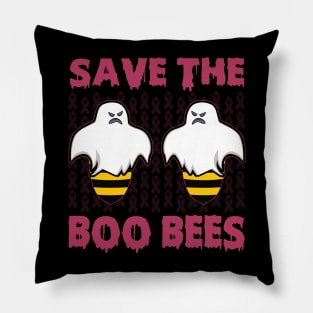 Save The Boo Bees Breast Cancer Awareness Halloween Pillow