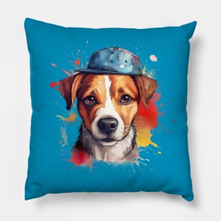 Watercolor dog Pillow