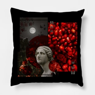 Aesthetics, darkness, gothic, romantic, moon, dark academia Pillow