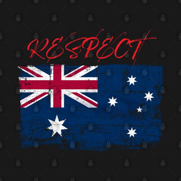 Respect with the Australian worn Flag by Whites Designs