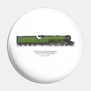 Flying Scotsman 1934 Speed Record 100 MPH (Color) Pin