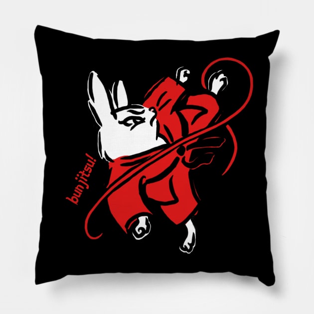 Kicking Bunny! Pillow by John Himmelman