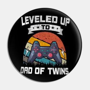 Leveled up to Dad Of Twins Video  Gaming Pin