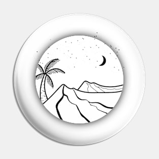 Mountain White Sky Pin