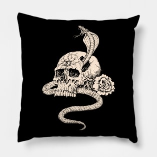 Skull and Snake Pillow